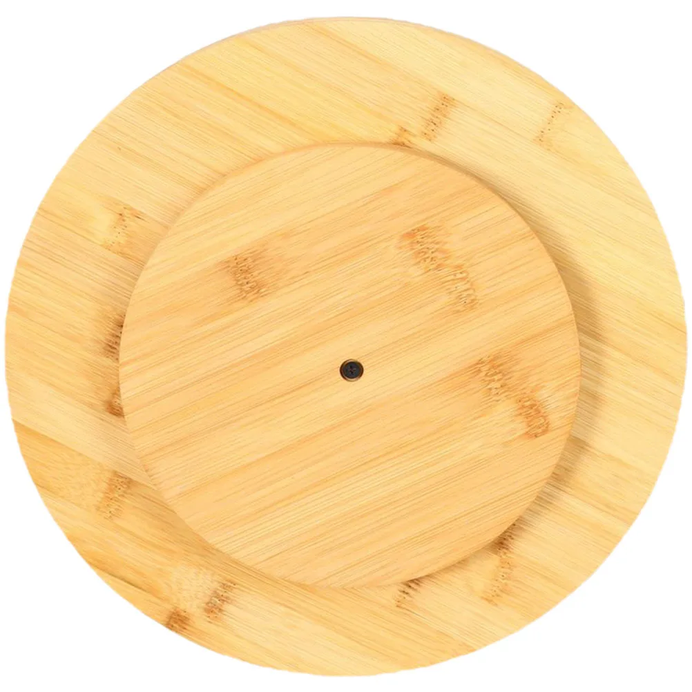 

Bamboo Rotating Tray Reusable No Burrs H Injury Vintage Decorative Coffee Table Display Dessert Party Events Fruit Rack