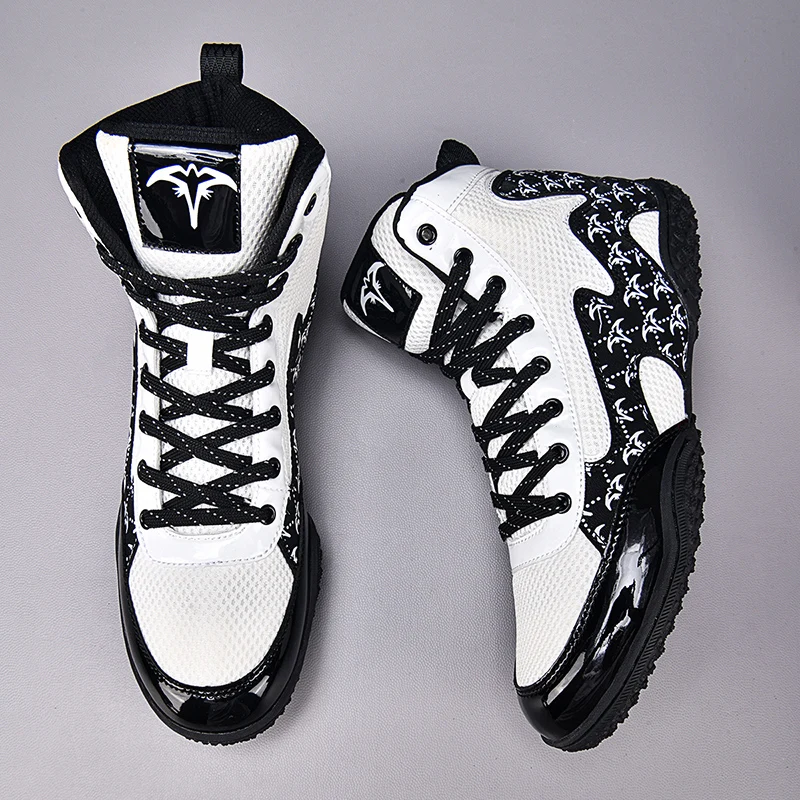 

Classic Brand Unisex Professional Boxing Fighting Boots Competition Sport Fighting Shoe Comfortable Wearable Gym Training Shoe