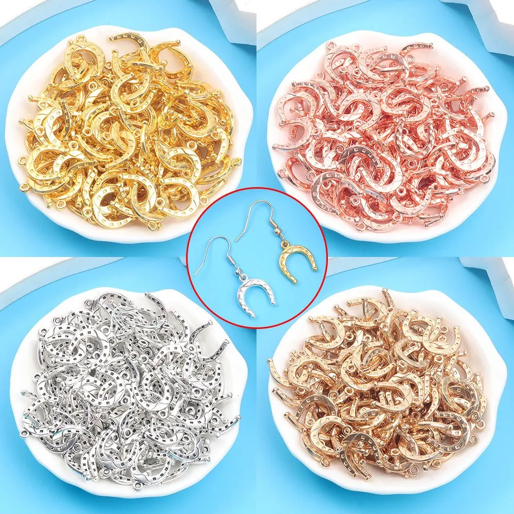 7/30/60pcs Multi-color Horseshoe Shaped Pendant, DIY Earrings, Necklace Jewelry Accessories, Thanksgiving, Valentine's Day Gifts