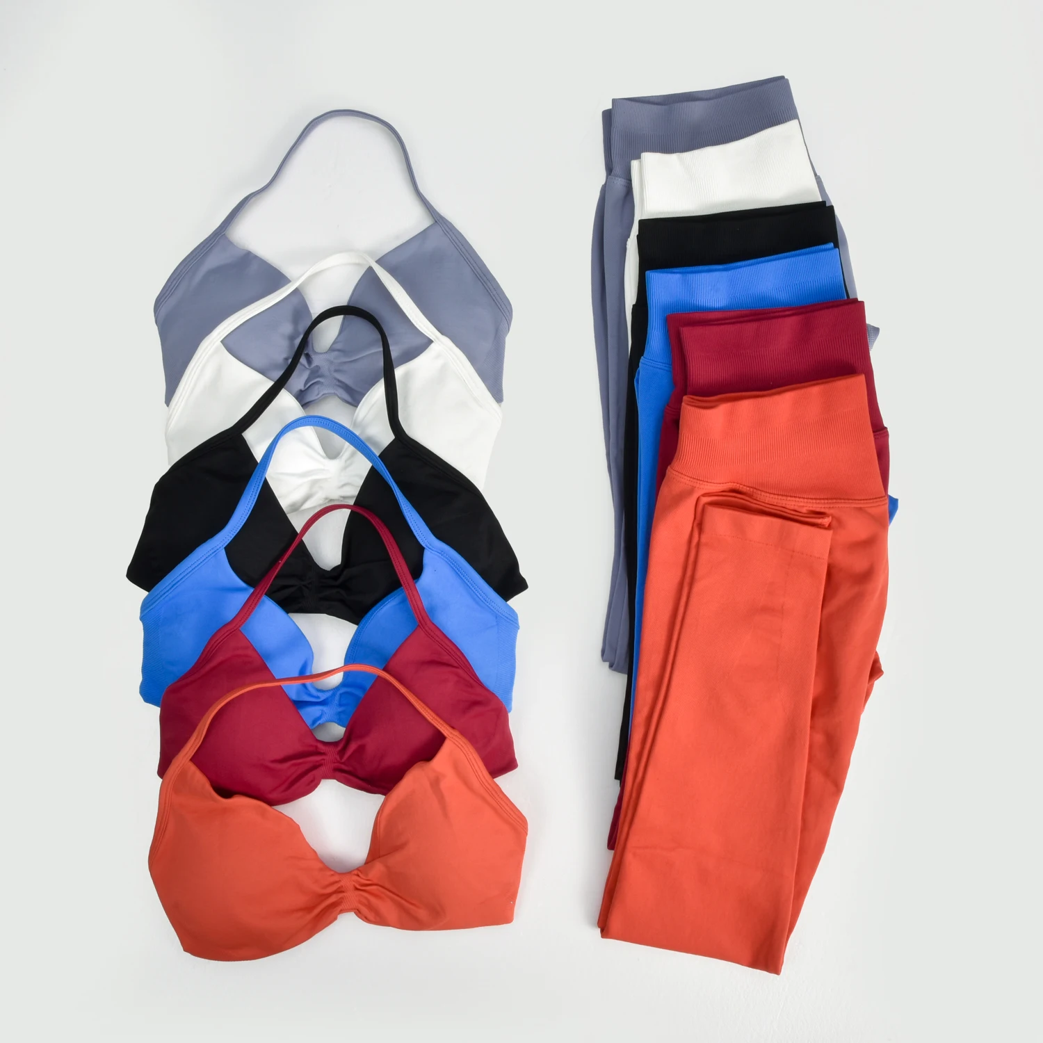 

high quality Yoga Leggings Set Women Backless Tank Tops High Waist Scrunch Gym Suit Fitness Clothes Outfit Workout Yoga Set