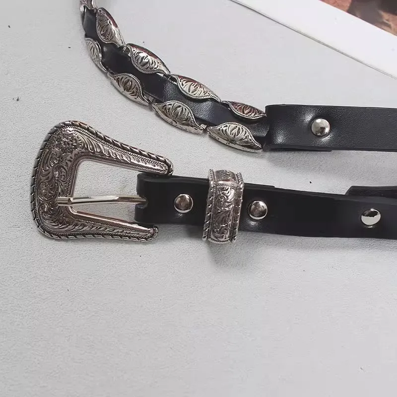 ผู้หญิงรันเวย์แฟชั่น Vintage ของแท้หนัง Cummerbunds หญิงชุดรัดตัวเข็มขัดตกแต่งเข็มขัดกว้าง R196