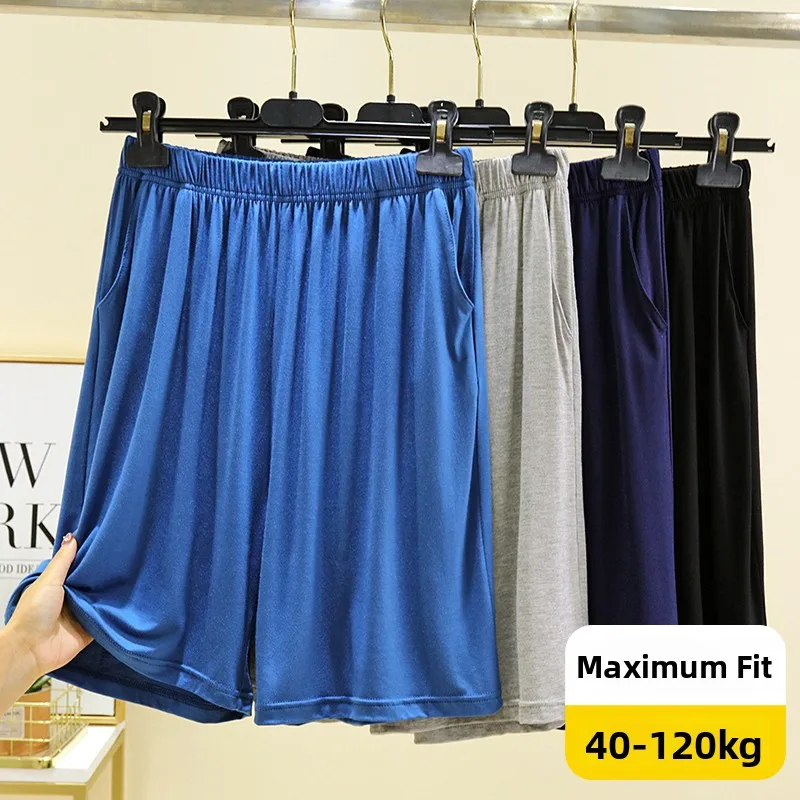 

Men's Modal orts Summer Outdoor Wear Large Size Casual High Waist Loose Color Five-Quarter Home Sp Pants