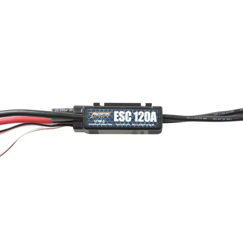 

FMS PREDATOR 120A 3-8S LIPO Brushless ESC 8A 5.2V 6V 7.4V Adjustable BEC XT90 Plug for RC Airplane Fixed-Wing Drones