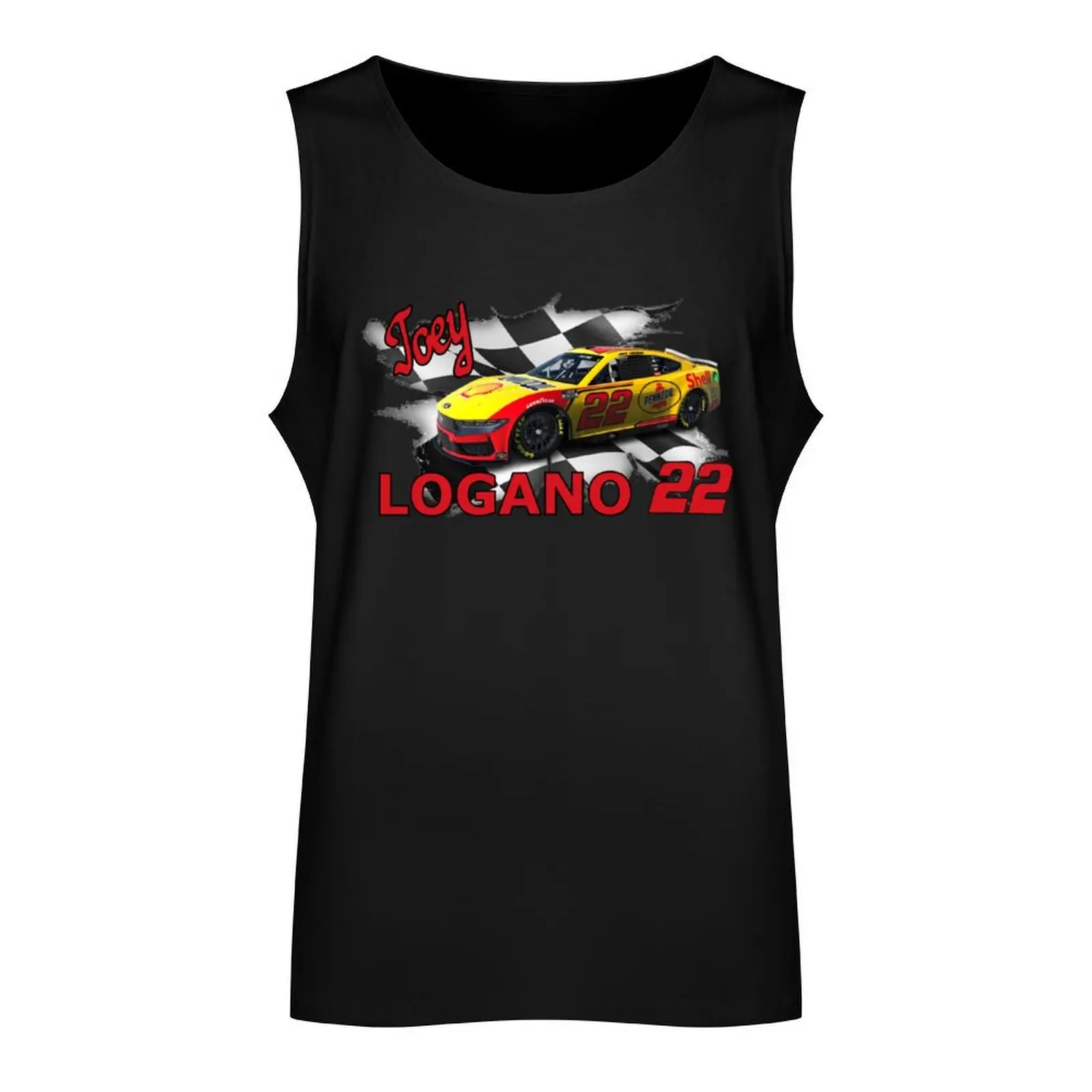 Joey Logano - 2025 Shell Pennzoil Scheme Tank Top Gym wear basketball Gym man