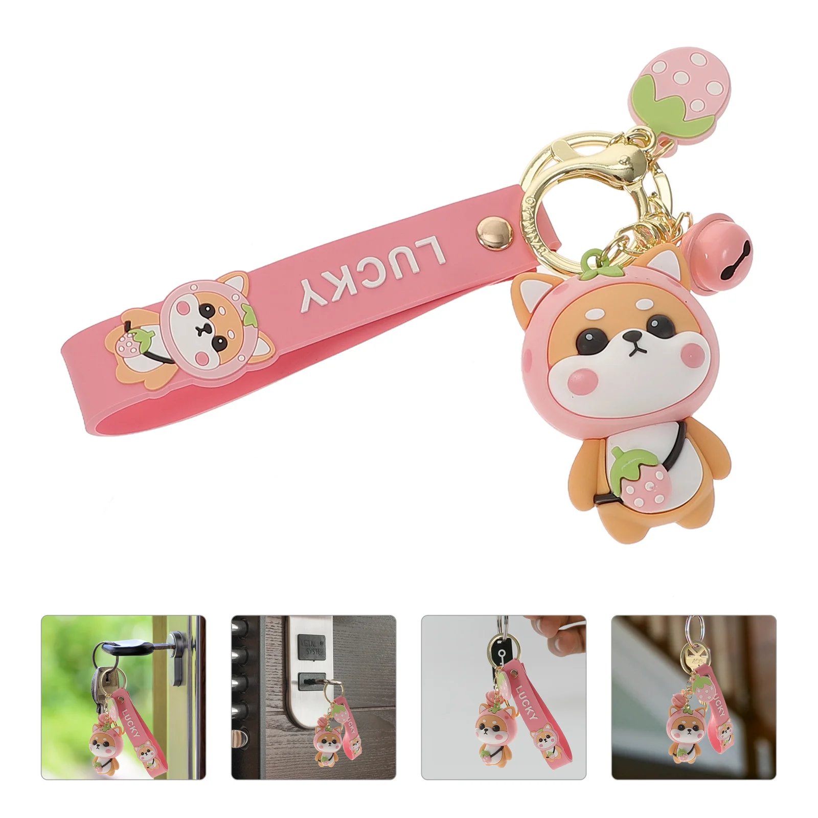 

Брелок для ключей с милой собакой, мультяшный брелок для ключей, подвеска для рюкзака, брелки, декоративная подвеска для сумки