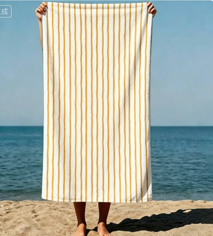 Beach Towels for Swimming Pool Vacation Microfiber Sand Free Fast Drying Beach Towel for Adults Women Men Blue Vertical Stripes