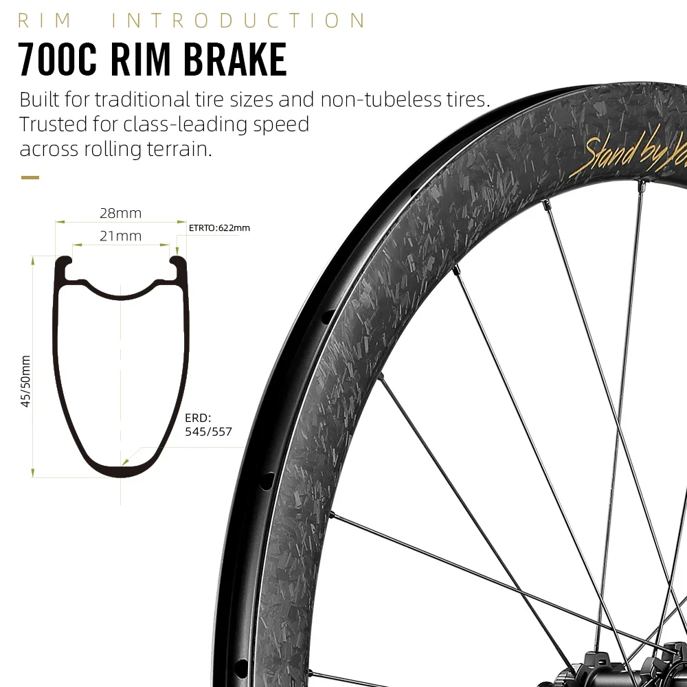 RYET Wheels Full Carbon Road Bike Wheels 36T Ratchet 21H Disc