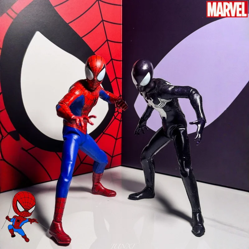 

In Stock DBToys X6 Series Spider Man Action Figure Studio 1/12 Scale Red And Black Mobile Version Collectible Toy for Fans