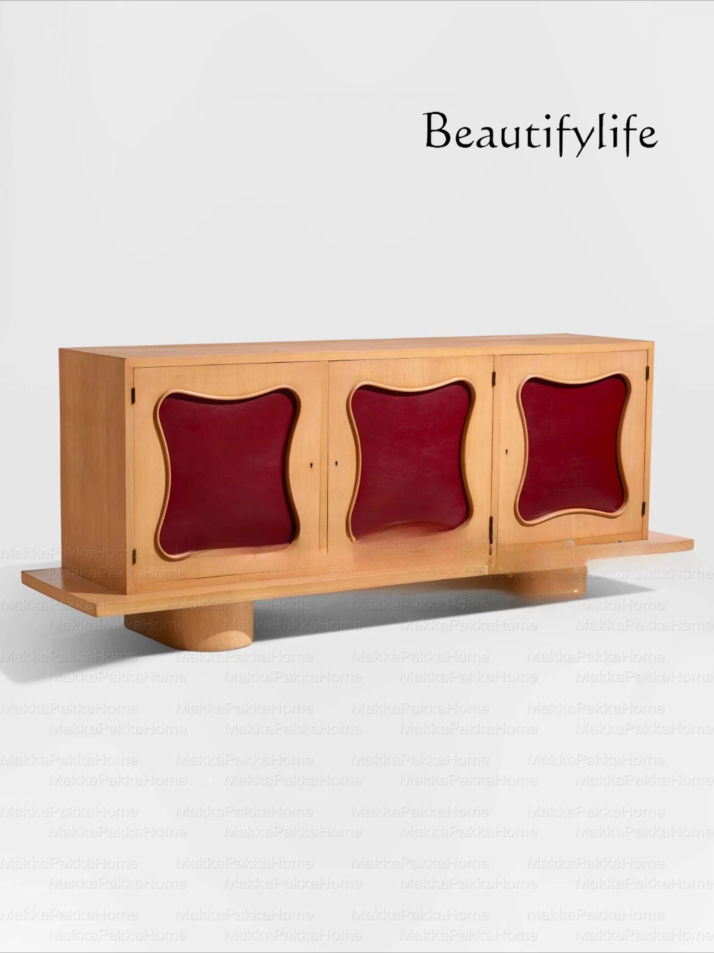 

Средневековый дизайнерский креативный вишнево-красный обеденный боковой шкаф из цельного дерева для гостиной, украшение для дома, шкафчик, входной шкаф