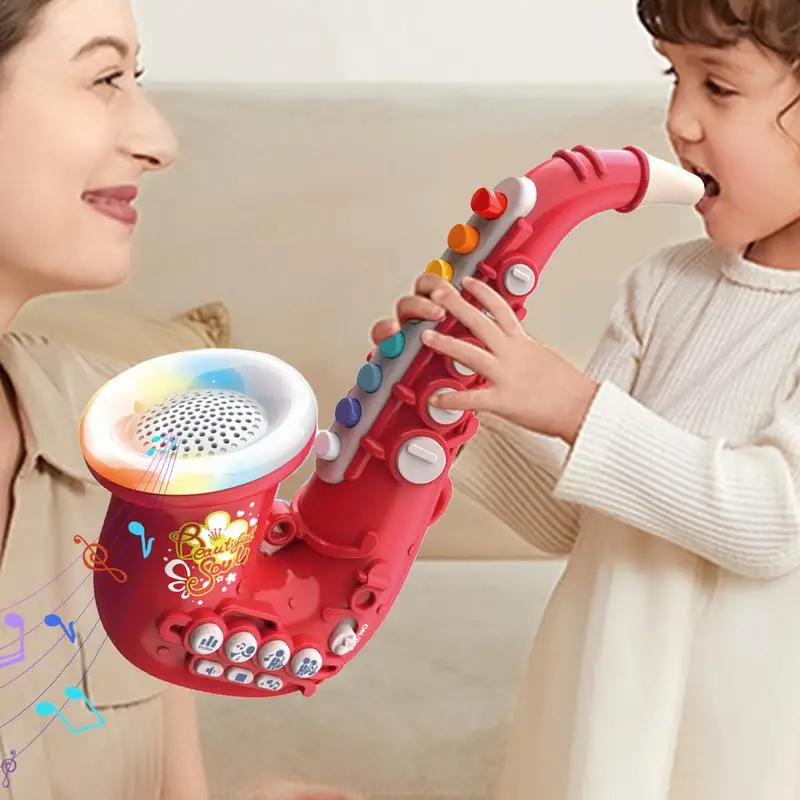 Saxophone For Kids Kids Trumpet Saxophone With Light And Sound Musical Instruments Toy For Beginners Boys Girls Toddler Children