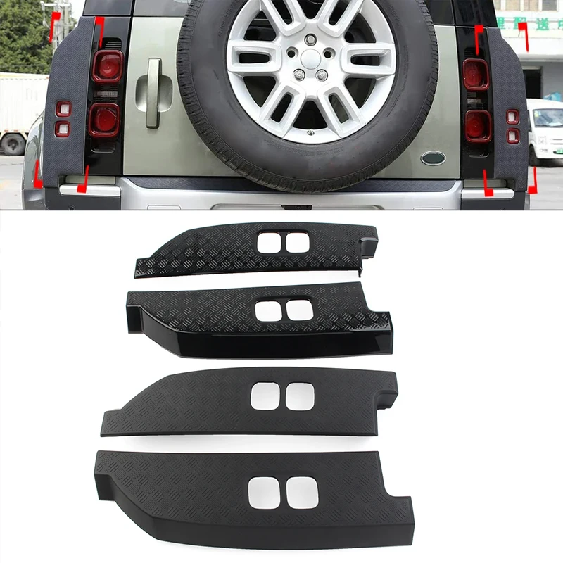 1 Pair Rear Tail Light Indicator Light Cover Trim For Land Rover Defender 90 110 130 2020-2024 Car Accessories