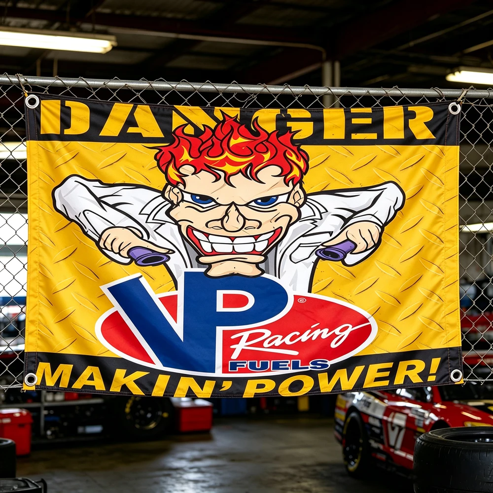 3x5 Fuß VP Racing Fuels Flagge aus Polyester mit Digitaldruck für Garagenwand-Dekoration und Außendekoration mit Messingösen – Detail 6