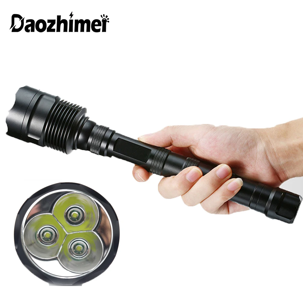 

6000 Lumens 3T6 Super Bright 5 Modes LED Flashlight 18650 Rechargeable Tactical Flashlight Hunting Lantern Outdoor Torch