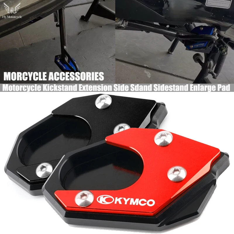 

Fit For KYMCO Downtown 300 300i 350i 200i Xciting 250 400 Motorcycle Kickstand Foot Side Stand Extension Pad Plate Accessories