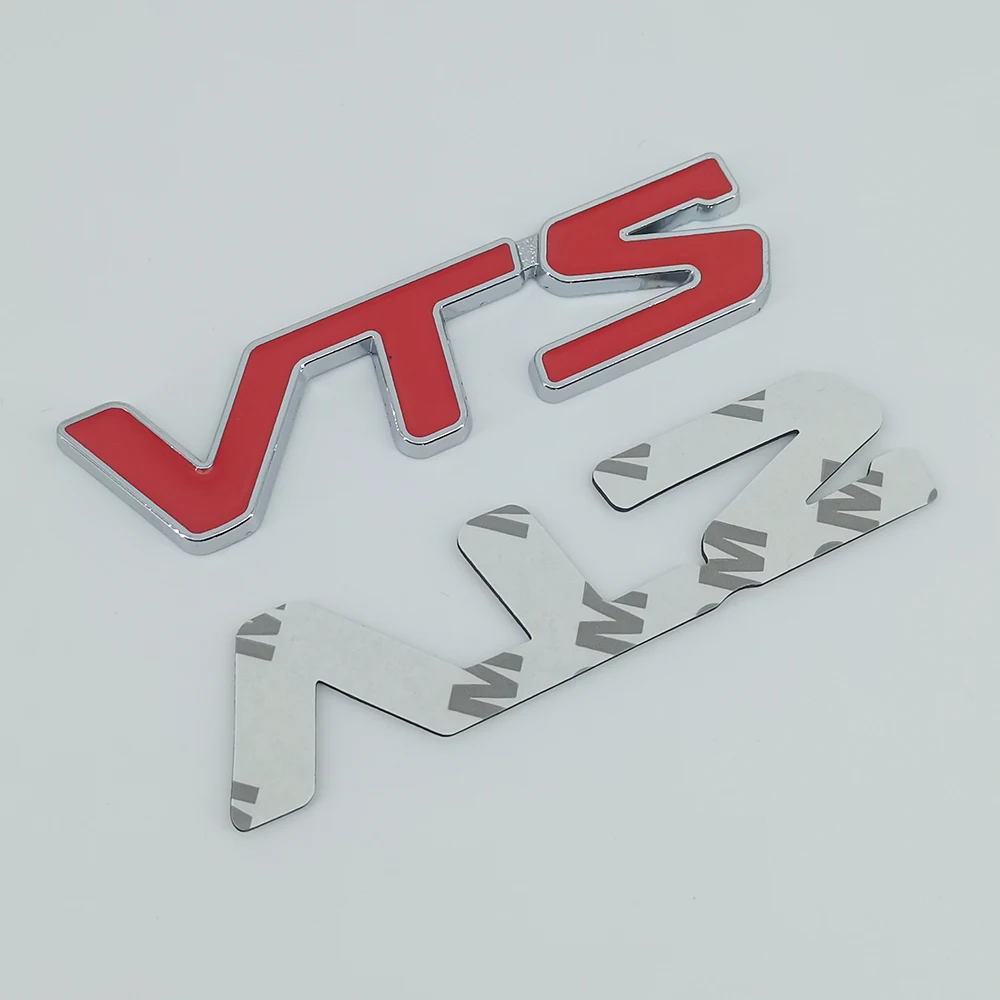 3D Metal VTS Logo Sticker Letters Rear Trunk Emblem Badge Decal For Citroen Seadoo Saxo Xsara C2 C3 C4 C5 Coupe Car Acceessories