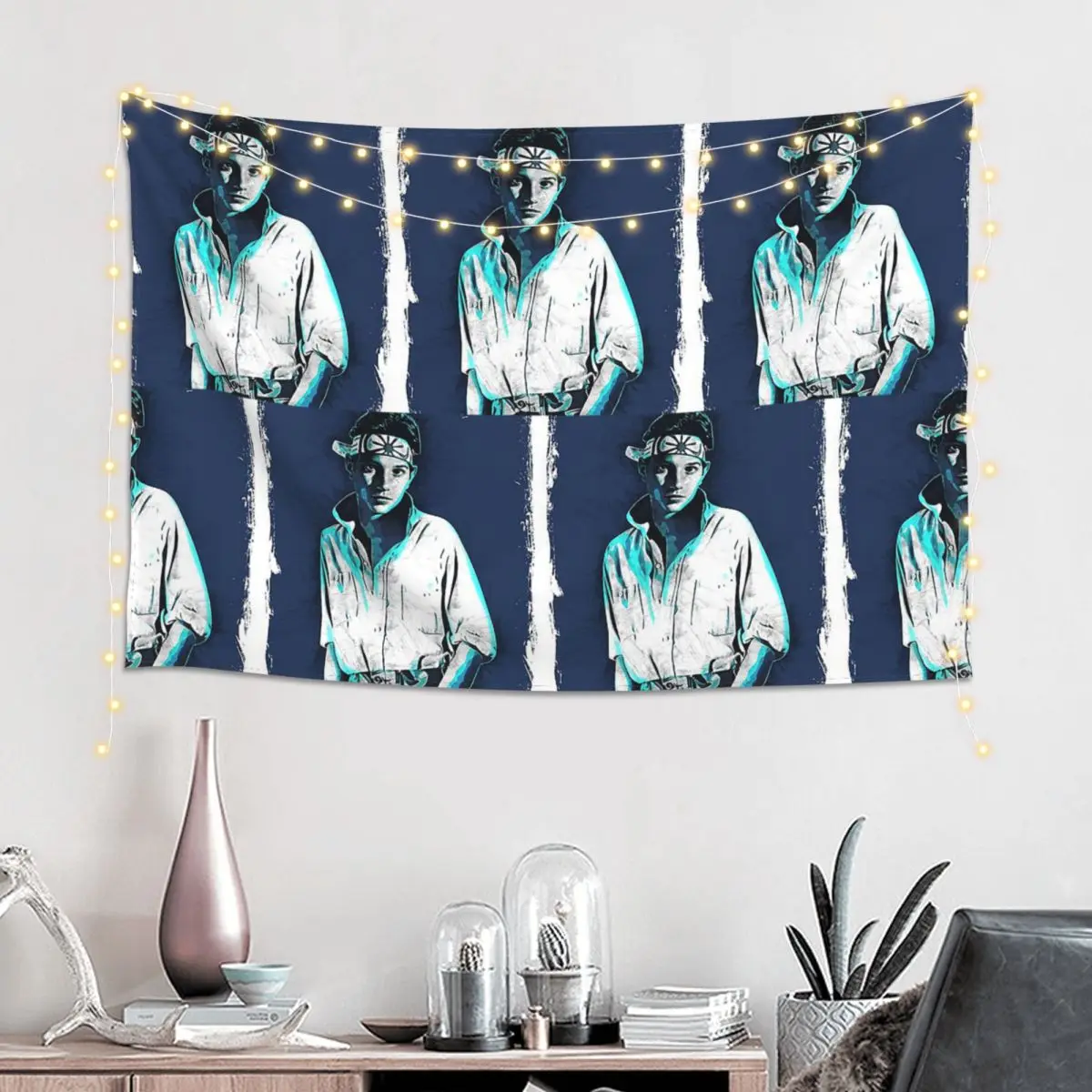 Ralph Macchio - Karate Kid Tapestry Art Wall Hanging Aesthetic Home Decor Tapestries for Living Room Bedroom Dorm Room