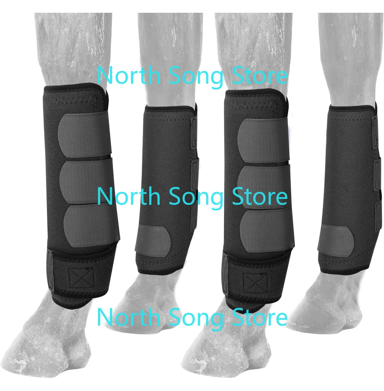 

Конские сапоги для лошадей, набор из 4 защитных ботинок, шины для чистки нижних конечностей, многоразовые защитные сапоги для передних и задних ног