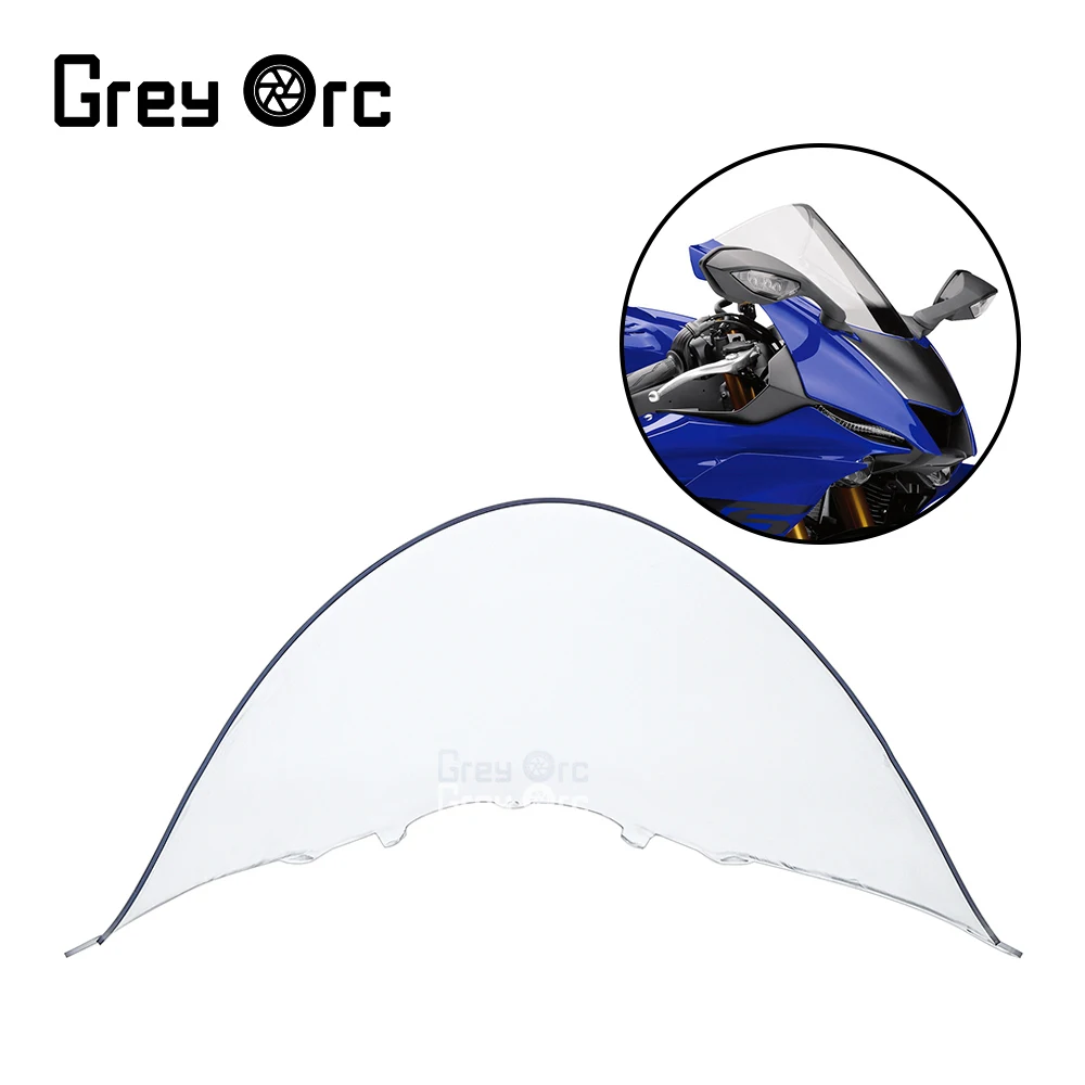 

Motorcycle Double Bubble Windscreen Screen Wind Deflectors Screen Windshield For Yamaha YZF-R6 YZF R6 600 2017-2024 2018 2019