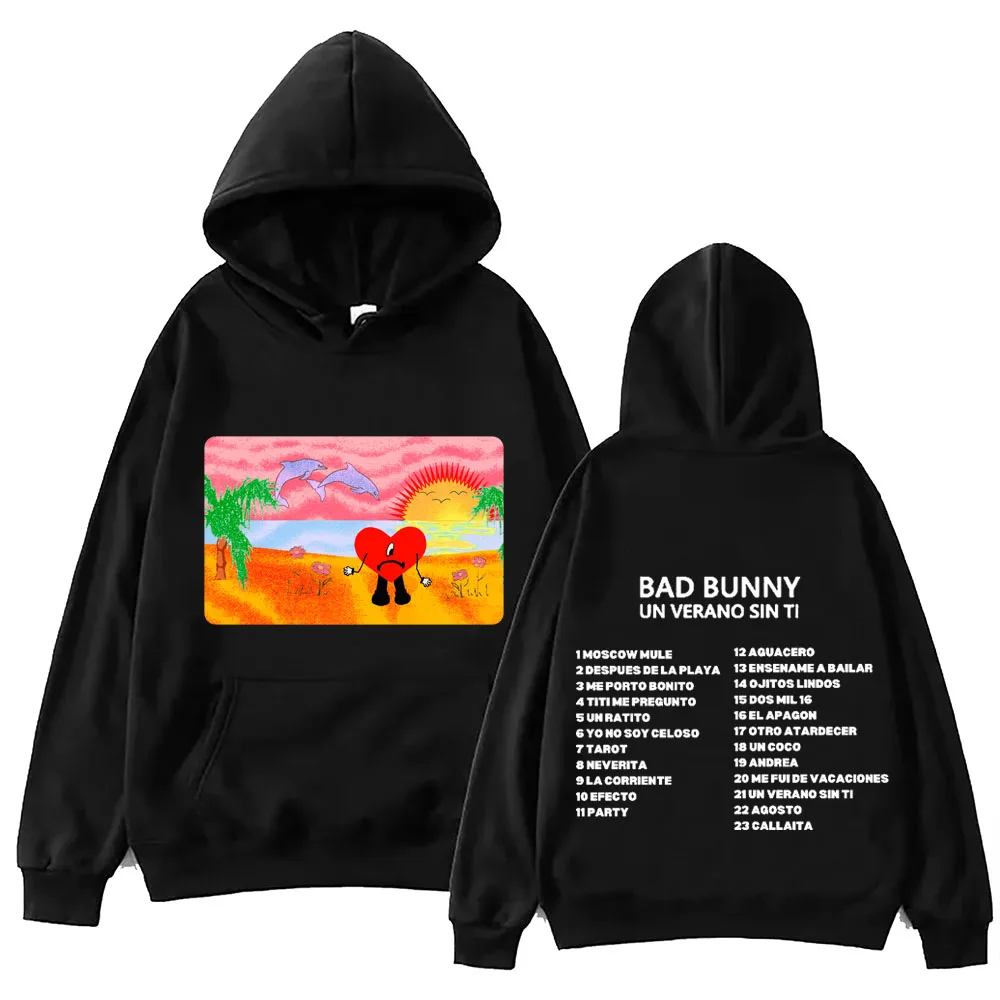 2024 Un Verano Sin Ti Bad Bunny Hoodie Tops Long Sleeve Sweatshirt Music Fans Gift Spring Summer Casual Regular Unisex