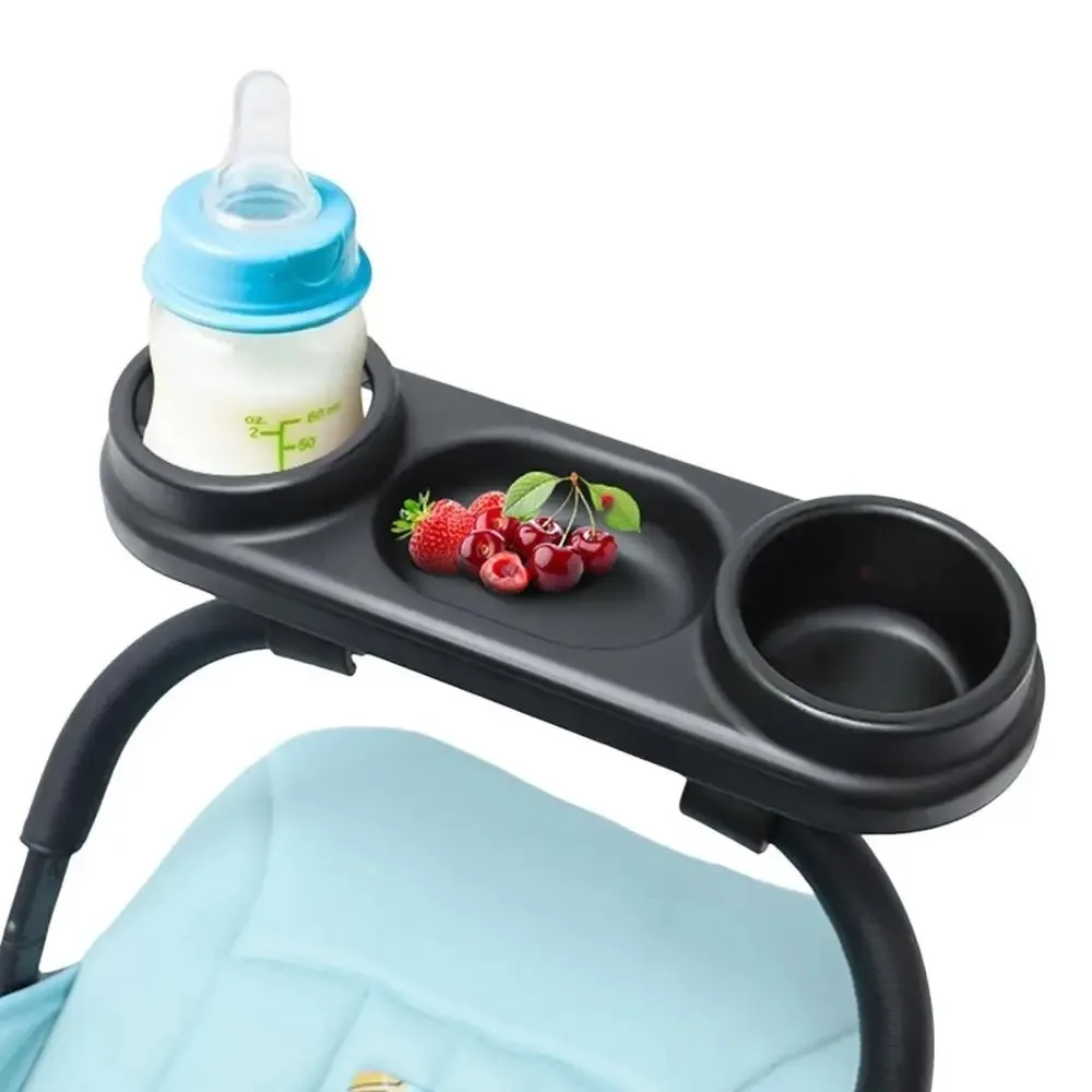 

Easy Disassembly Cup Holder Tray Compartmentalised Armrest Meal Tray Stroller Tray Strong Load-bearing Cup Holder For Snack