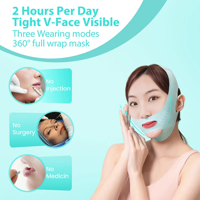 Reusable Law Pattern Lifting Plastic Face Mask V-Line Mask Chin Sticker Chin With V-Shaped With V-Shaped Sagging Mask Sleeping