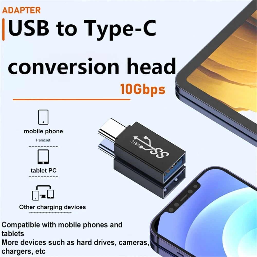 USB C 3.0 Type C Male to USB Female Converter10GBPS Charging Data Transmission Connector Adapter for High-Speed Data Transfer