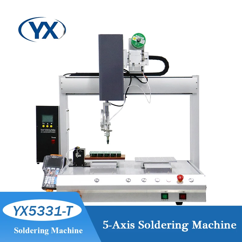 YX5331-T Desktop Automatic Soldering Machine PCB Welding Robot Auto Feeding Soldering Station Led Strip Light Soldering Machine