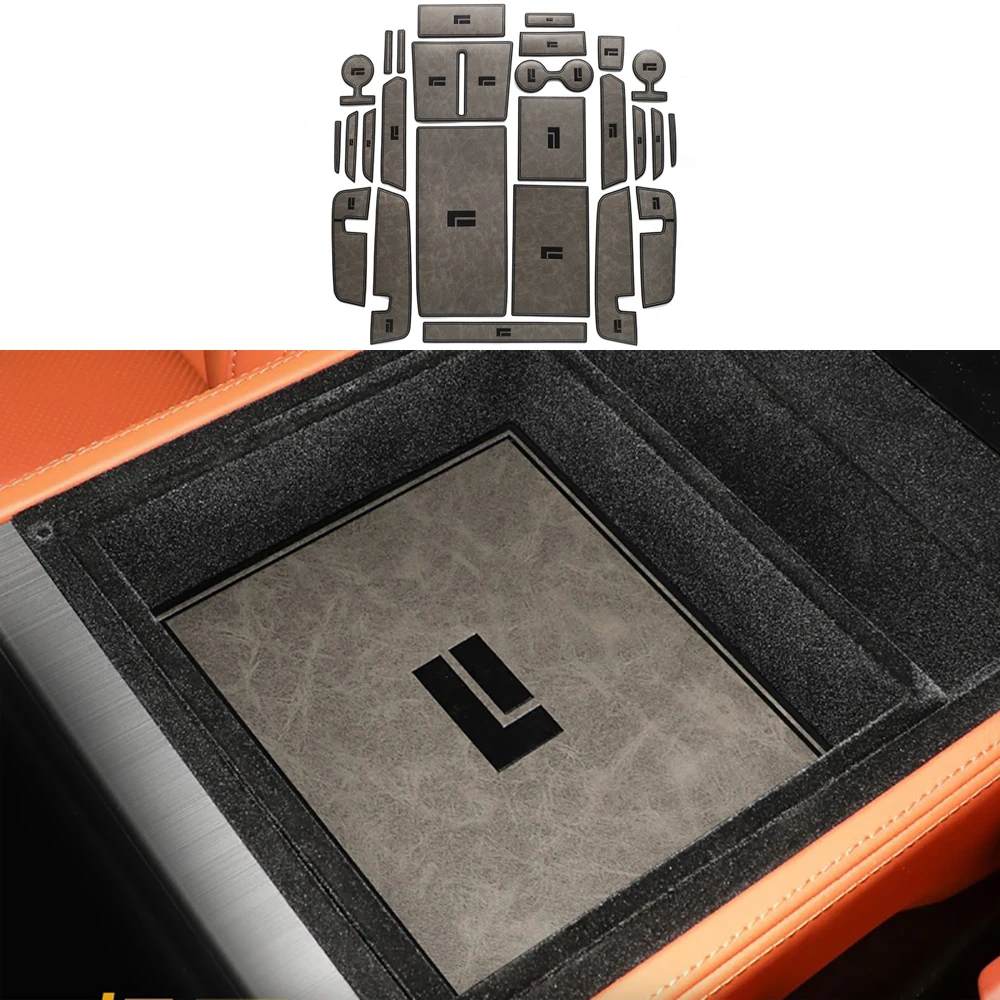 

Car Modified Water Cup Dust Groove Pad Armrest Storage Pad For BAIC JISHI Polestone 01 Rox 01 2023-2025 Leather Door Groove Pad