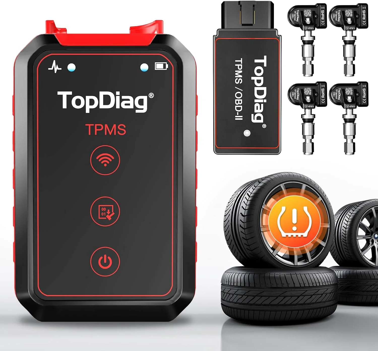 

Программатор TopDiag PS001 TPMS — беспроводной программатор давления в шинах с интеллектуальным управлением через приложение, быстрый и простой в использовании