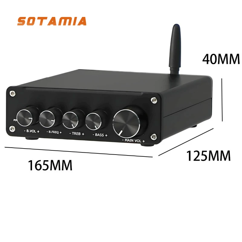 Amplificador de Subwoofer SOTAMIA TPA3255 150Wx2+300W, Amplificador de Potencia Digital HIFI de 2.1 Canales 150Wx2+300W, Amplificador de Audio para el Hogar