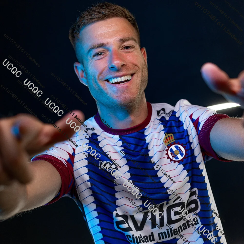 25-26 Venta caliente España fútbol Real Avilés Jersey camiseta de los hombres de secado rápido 3D transpirable niños nuevo tren partido Jersey especial