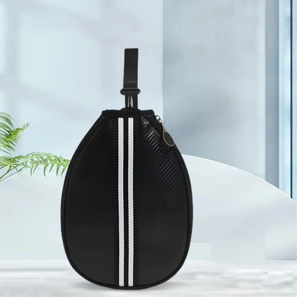 

Crossbody Pickleball Shoulder Bag Adjustable Large Capacity Pickleball Paddle Cover Black Comfortable Straps Sports Fitness Bag