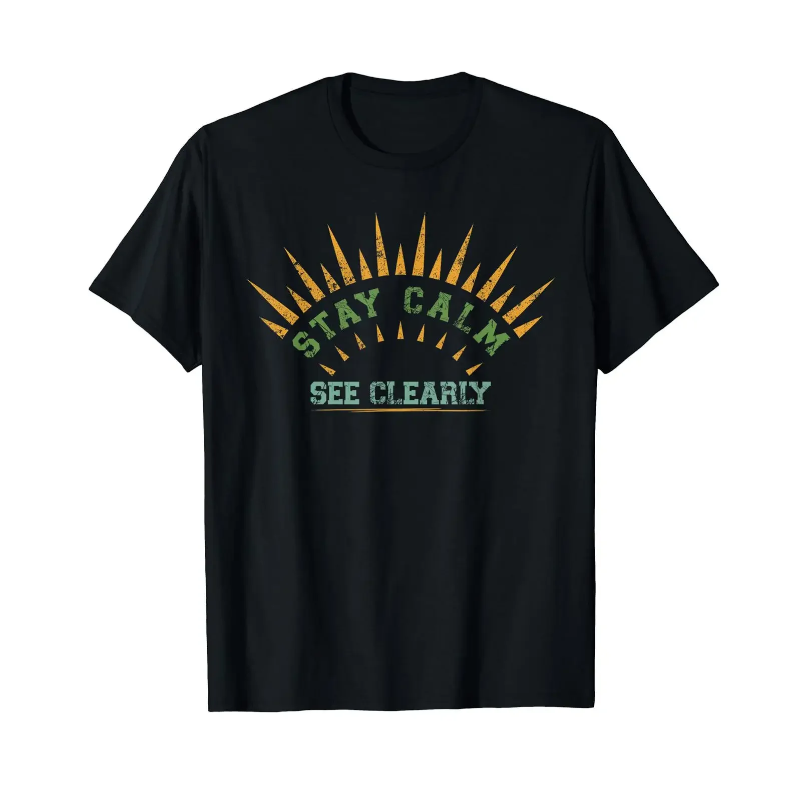 Spiritual Awakens Calm And Clear Stay See Clearly T Shirt vintage Washed Casual designer clothes streetwear Comfortable Stylish