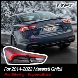 LED Tail Lamps For Maserati Ghibli 2014-2022 Upgrade Rear Tail Lights Assembly DRL Day Running Light Turn Signal Car Accessories