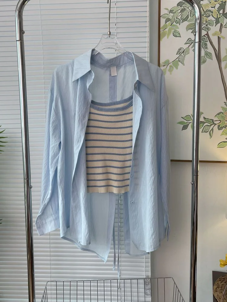 

Long Sleeve Shirts Womens Chiffon Button Down Slim Fit Turn Collar Outwear Feminine Comfortable Travel Minimalist Spring