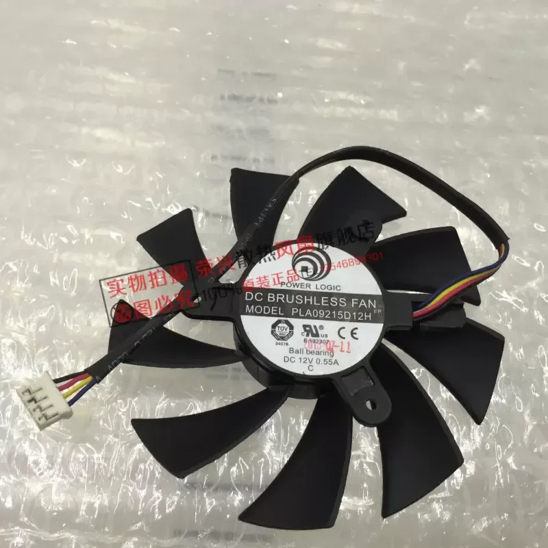 for Dylan HD7870 E6 2G Club HD7800 Graphics Card Fan PLA09215D S12H 4 Wire Temperature Control Cooling Replacement