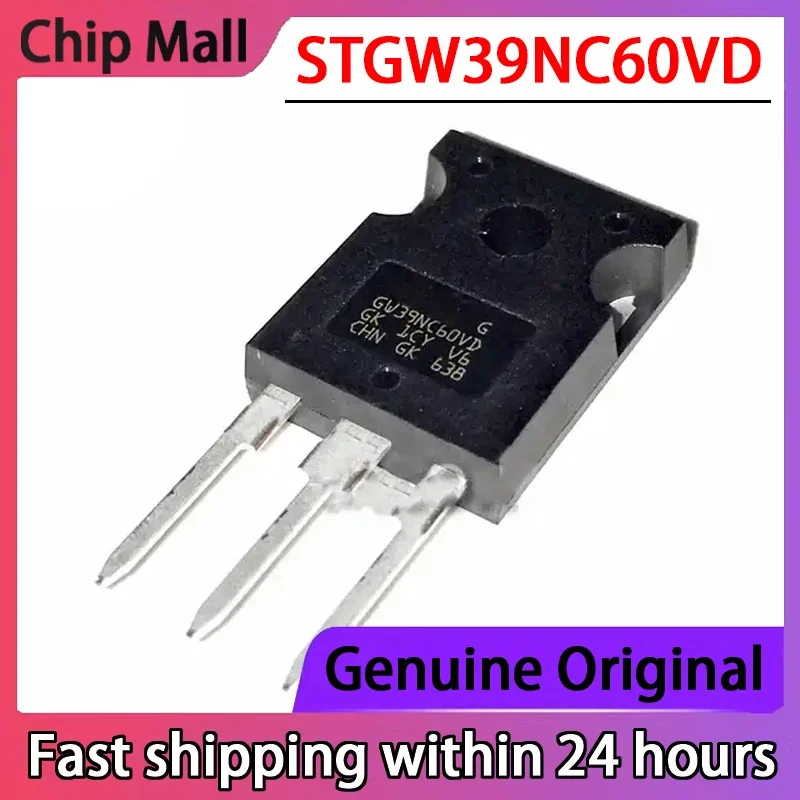 

2PCS GW39NC60VD STGW39NC60VD package TO-247-3 IGBT transistor IC brand new original
