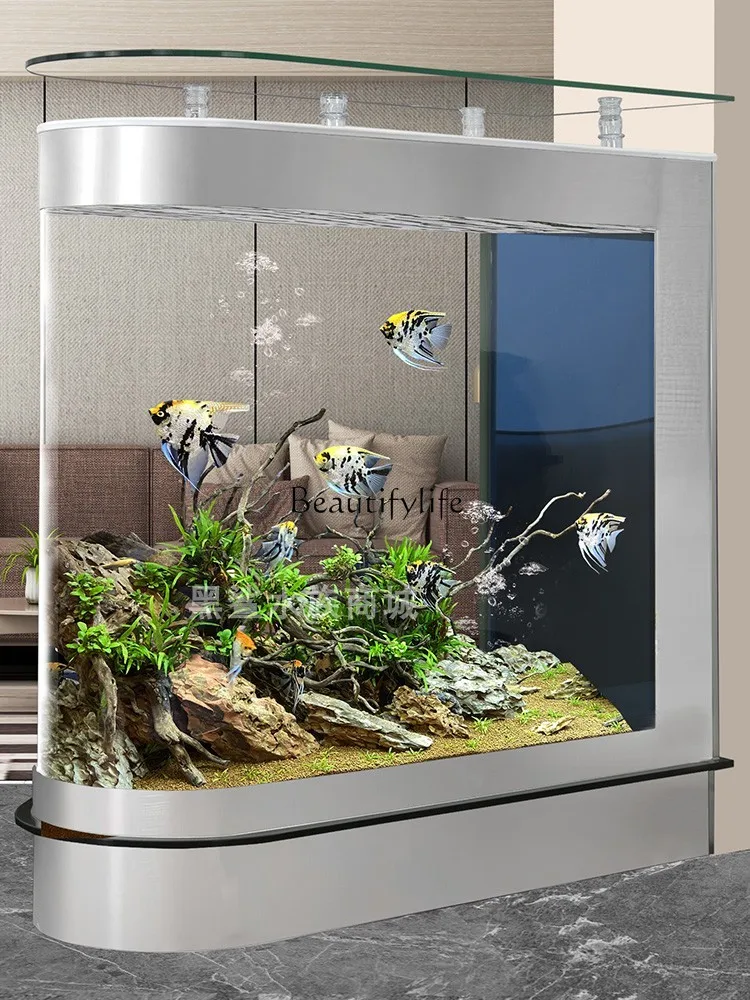 Living Room Small Household Large Floor Entrance Partition Aquarium Bottom Filter Change Water Fish Tank