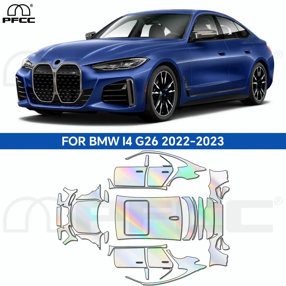 

For BMW i4 G26 2022 2023 TPU Pre-Cut PPF Protection Film Car Clear Decal Kit 3Pcs Transparent Anti Scratch Accessories 8.5thick