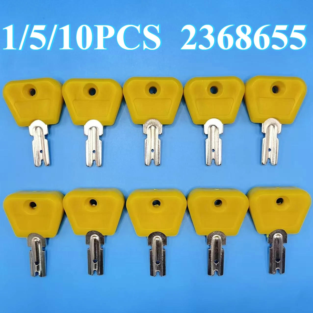 1/5/10PCS YELLOW 2368655  Ignition Keys 2782017 7004147 379902 Compatible with Yale Hyster Forklift
