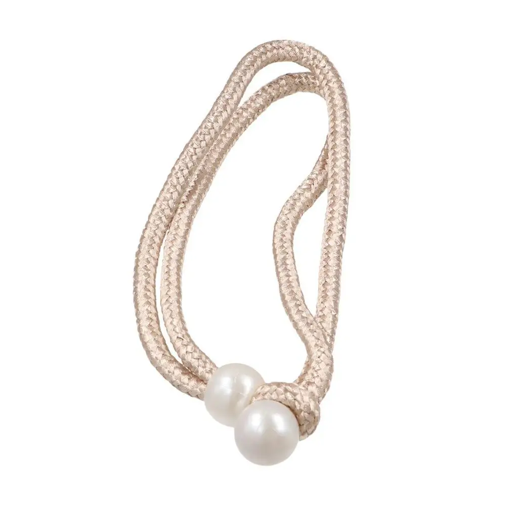 Small Pearl Pearl Curtain Clip With Strap Adjust Length Freely Curtain Holders Pull-Out Tie Exquisite Pearl Rope Curtain Decor