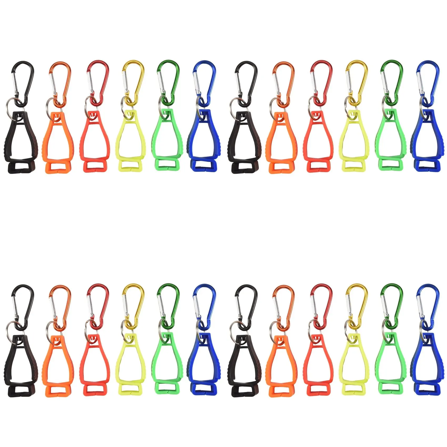 【EFFICIENT 】24Pcs Glove Clips For Work Glove Holders Glove Belt Clip With Metal Carabiners For Construction Worker Guard Labor