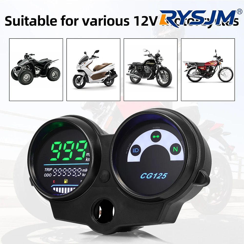 LED Digital Motorcycle Speedometer CG125 2000 to 2008 Fan 125 Titan 125 2013 Dashboad Brazil For Honda Motorcycle Digital Panel