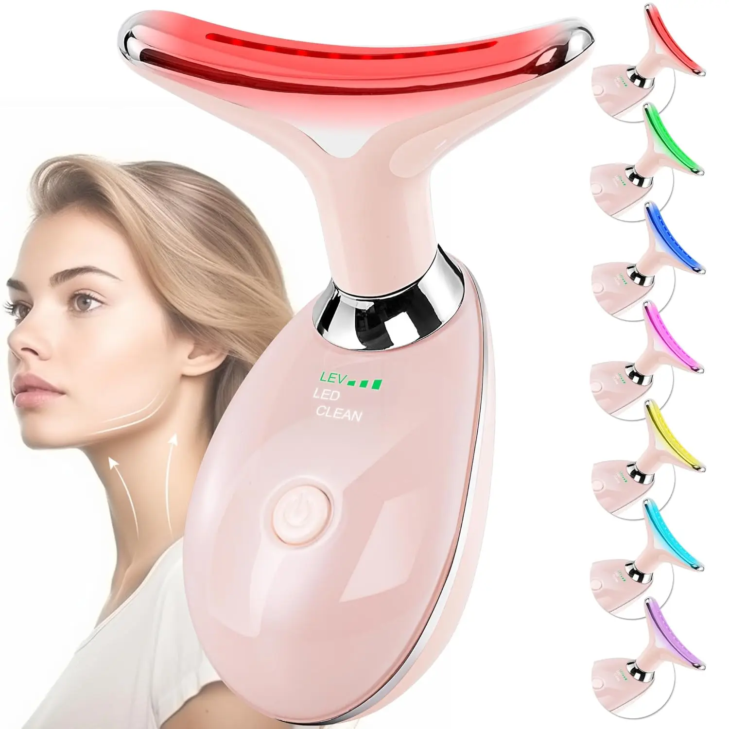 

Neck Massager Facial Lift Device 7 Colors Skin Tightening Anti Wrinkle Neck Face Beauty Device for Women Beauty Skin Care Tools