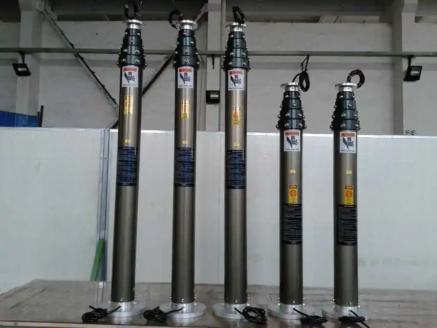 4m OEM Self-locking Mobile Pneumatic Telescopic Masts Aluminum Alloy Construction High Wind Load Resistance (25-35m/s) for