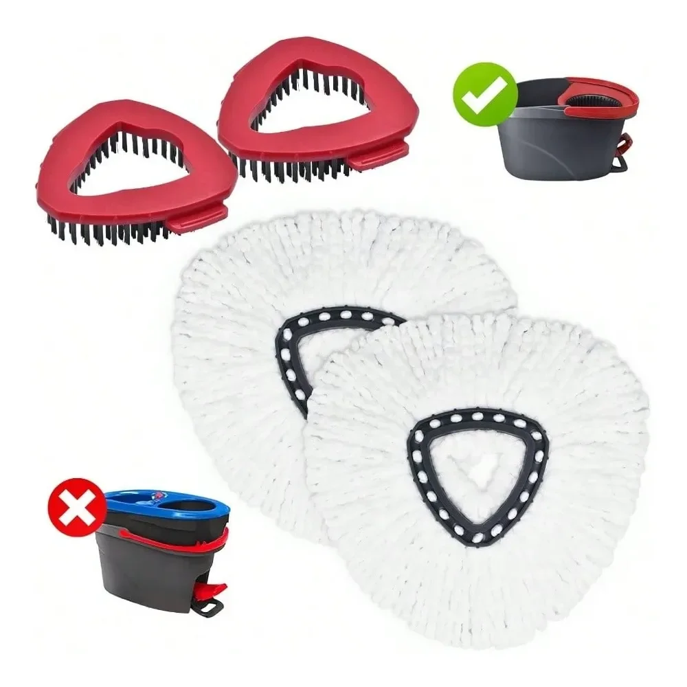 Repuestos de cabezales Ocedar, repuestos para O Cedar, sistema Spin Ocedar Easy Wring 1, cabezales que incluyen 2 paquetes de repuestos Spin para mopa