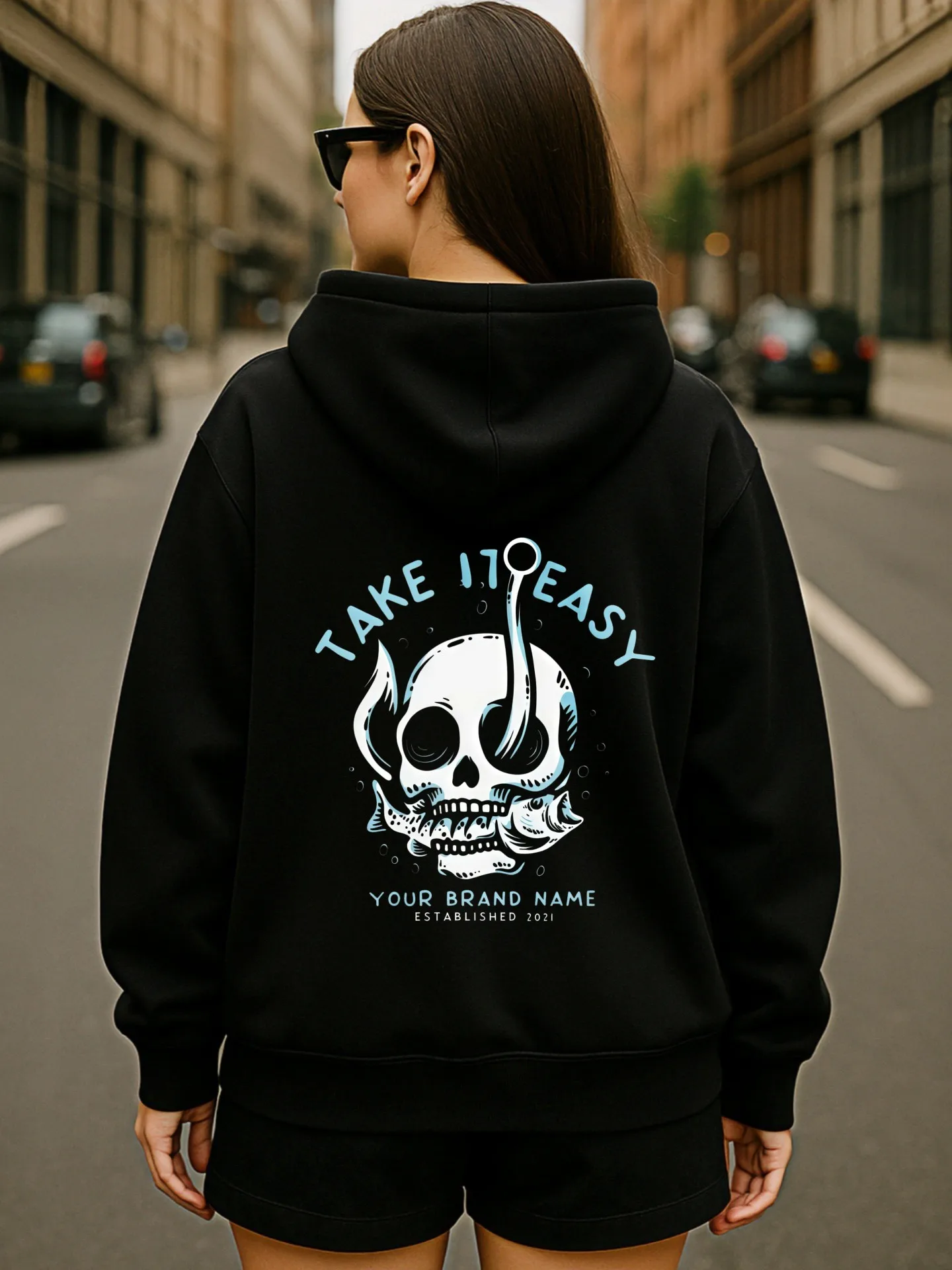 그래픽 후디 여성, 레터 프린트, 캐주얼 미적 스타일, 부드러운 원단, 캐주얼 일상복, 청소년용