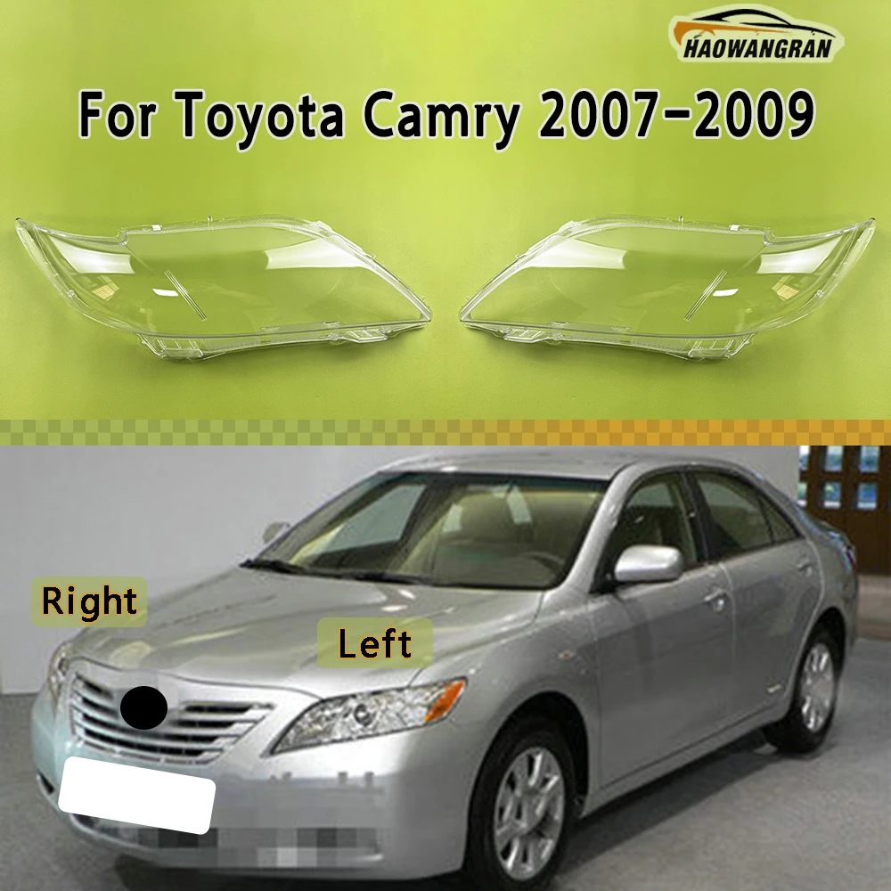 

For Toyota Camry 2007 2008 2009 Headlamp Transparent Lampshade Headlight Lampshell Plexiglass Replace Original Lens Cover