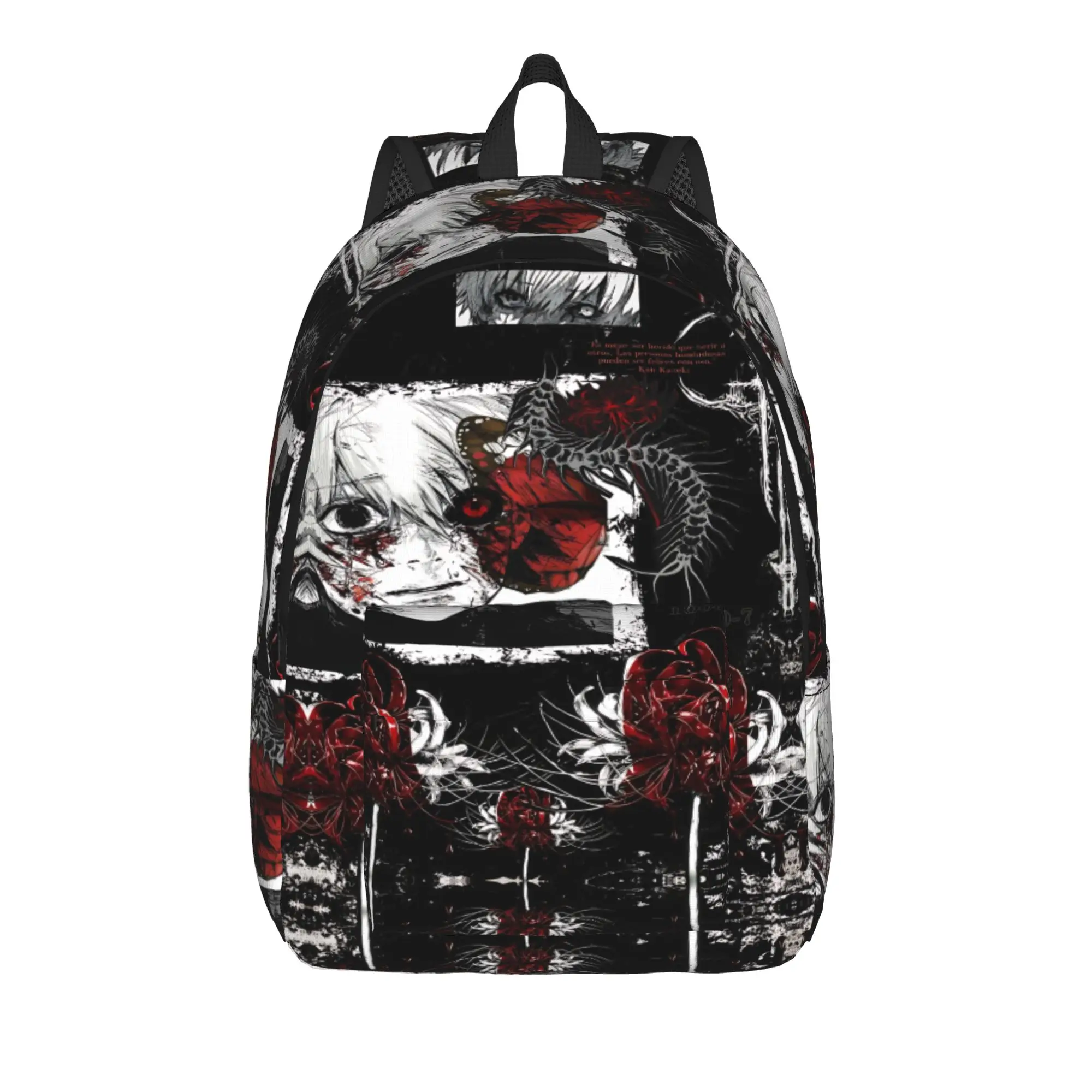 Fashion Halloween Tokyo Ghoul Kaneki Backpack  Mochilas High Street Camping Retro Washable Rucksack