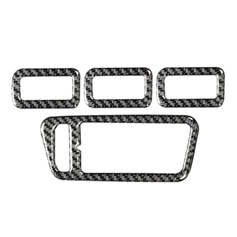 

Durable-Car Carbon Fiber Car Window Control Switch Panel Decor Cover Styling Decals For VW Golf 7 MK7 2013-2017